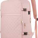 MOMUVO Large Travel Backpack Women, Flight Approved Carry On Backpack, Water Resistant Anti-Theft Large Casual Daypack Fit 17 Inch Laptop with USB Charging Port, Pink