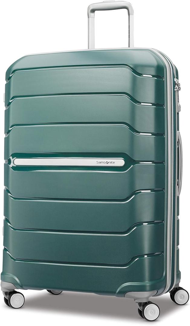 Samsonite Freeform 28-Inch Large Luggage with Dual 360 Spinner Wheels - Checked Suitcase - TSA Lock, Airline-Approved - Lightweight Durable Polypropylene Expandable Hardshell - Sage Green