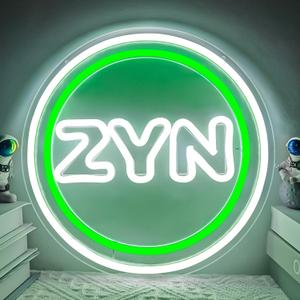 Pocket Nicotine Neon Signs Dimmable Green Pocket Neon Light for Wall Decor Light up Sign for Man Cave, Bedroom, Bar, Pub Business, Birthday Christmas Gift