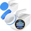 Urinals for Men Glow in The Dark Lid by Tilcare (2 Pack) - 32oz/1000mL Thick Plastic Mens Bedpan Bottle with Screw-on Lid - Spill Proof Urinary Chamber - Male Portable Travel Pee Bottles