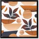 Tropical Leaf Silhouettes and Shapes I Modern Framed Wall Art (36x36)