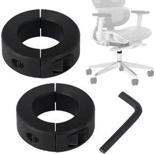 Jayen Steel Office Chair Sagging Fix Clamp - Heavy Duty Height-Lock Bracket for Failed Gas Cylinder, Prevents Chair Sinking (No Replacement Needed) - 2 Pack