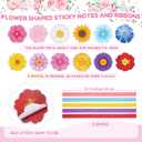Pasimy 24 Set Flower Sticky Notes and Pens Set Spring Themed Flower Gifts Party Favors Colorful Floral Daisy Note Pads Bulk Ballpoint Pens for Spring Easter Women Adults Office Coworkers Supplies