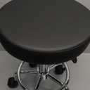 KKTONER PU Leather Round Rolling Stool with Foot Rest Swivel Height Adjustment Spa Drafting Salon Tattoo Work Office Massage Stools Task Chair Small (Black)