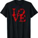 Love Sign Statue in Philadelphia Vintage T-Shirt, Size 4XL