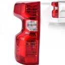 Halogen Tail Lights Assembly Compatible with 2019 2020 2021 2022 2023 2024 Chevy Silverado 1500 2500HD 3500HD, Rear Left Driver Side Taillights with Bulb & Harness NON-LED Model