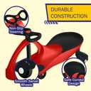 Wiggle Car - Ride on Toy for Ages 3 and Up - Toddler Ride on Toys with no Batteries, Gears, or Pedals Just Twist, Wiggle, and Go by Lil Rider (Red), 30"L x 13.5"W x 16"H