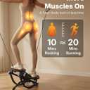 Merach Rocking Steppers for Exercise at Home, 3D Motion Stair Stepper with Resistance Bands for Full Body Workout & Low-Impact Balance Board, 330 LBS Loading Capacity Exercise Equipment