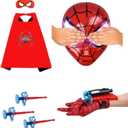 spider toys for boys 4-6superhero capes for kids and LED Mask - web shooters,Superhero Toy Shooter - Compatible with Superhero Toys