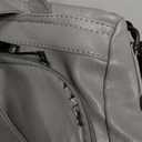 HUA ANGEL Women's Leather Backpack Purse Anti-Theft Daypacks for Travel College Office Shopping Carry on Bags Everyday Use (Grey)