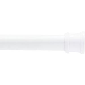 Kenney Twist & Fit 1" Diameter Cam-Lock Tension Shower Curtain Rod, No-Tools Installation, Adjustable 24-40", White
