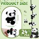 Foilswirl 24 Pcs Panda Party Favors 4 Inch Finger Panda Plush Clips Curtain Holder Stand Note Clip Stand Photo Holder Cute Panda-s Doll Finger Toy for Home Decoration Plant Pots Bonsai Craft