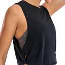 CRZ YOGA Pima Cotton Large Armhole Tank Tops for Women - Workout Sport Athletic Yoga Running Gym Loose Crop Sleeveless Shirts (Black, S)