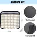 Car Trash Can, Mini Foldable Vehicle Garbage Organizer with 15PCS Bin Bag, Check Pattern Auto Interior Hanging Bin Container Accessoies, Universal for SUV Sedan Truck (Beige/White)