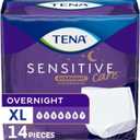 TENA Sensitive Care Overnight Incontinence Underwear for Women, Bladder Control, Postpartum, XL, 14 Count (Waist size 39in-52in)
