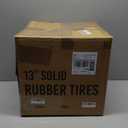 TICONN 4.00-6 Tire and Wheel Flat Free, 4 Pack 13" Solid Tires with 5/8" Axle Bore Hole and Double Sealed Bearings, Perfect for Wheelbarrow, Garden Cart, Wagon, Dolly (Black, 4PK)