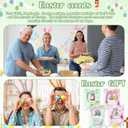 Chunful 1022 Pcs Easter Charms Beads Bracelet Jewelry Making Bunny Easter Egg Colorful Cross Pastel Alphabet Bead DIY Jewelry Craft Gift with Blessing Cards for Women Girls Kids Classroom Party Favors