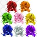 Pull Bows for Gift Wrapping: 8 PCS 6-Inch Waterproof Multiple Colors Bows - Reusable Mother's Day Ribbon Bow for Wrapping Boxes & Decorative Accents