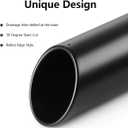 2 x A-KARCK Exhaust Tip 2.5 Inch Inlet, 2.5" Inlet 4" Outlet 12" Long Black Coated Finish Muffler Tip For Truck Tailpipe, Stainless Steel Rolled Edge