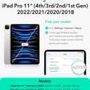 ESR for iPad Pro 11 Inch Case (2022/2021/2020/2018, 4th/3rd/2nd/1st Generation), Removable Magnetic Cover, Adjustable Portrait/Landscape Stand with Raised Display View, 9 Standing Angles, Black