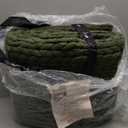 YnM Cotton Weighted Blanket, Handmade Chunky Knitted Design, Soft and Cozy, Temperature Regulating and Breathable, Machine Washable Throw for Sleep or Home Decor (Pine Green, 50x60 Inch, 15lbs)