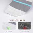 Gonii Women's Ultra-Thin Lightweight No-Show Ankle Socks - Seamless Toe Design, Non-Slip Arch Band (6 Pairs) for Running (9-12)