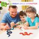 uyrzwek 4 Pcs 12in 3D Printed Snake Toys,3D Printed Animals for Easter Eggs Filled,Easter Basket Stuffers Essentials,Home Decor Christmas Fidget Toys Gifts Easter Decorations for Kids