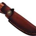 Leather Knife Sheath, Straight Knife Holster Knife Blade Cover Belt Knife Case for 5" Blade Knife