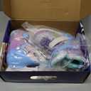 Nattork Girls Ice Skates for Kids 4 Size Adjustable Butterfly Ice Skate with Fleece Lining for Outdoor & Rink (Medium(1-4))