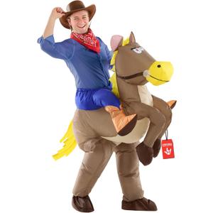 Morph Inflatable Horse Costume Adult, Blowup Riding Horse Costume, Halloween Costumes For Men, One Size