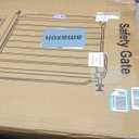 WAOWAO Baby Gate 4.72" Extra Wide Pressure Mounted Walk Through Swing Auto Close Safety Black Metal Toddler Kids Child Dog Pet Puppy for Stairs,Doorways,Kitchen