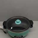 GreenLife 6 Quart Ceramic Slow Cooker, PFAS-Free, Programmable, Removable Healthy Nonstick Pot for Family Meals, Sear on Stovetop, Keep Warm, Digital Timer, Dishwasher Safe Glass Lid, Turquoise