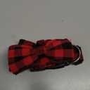 Malier Christmas Dog Collar with Bow tie, Christmas Classic Plaid Dog Collar Soft Durable Holiday Dog Collar for Small Medium Large Dogs Pet Puppy (Red & Black, Large)