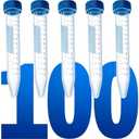 LabXcel 15ml Polypropylene Conical Centrifuge Tubes, [100 Pack] – Plastic Test Tubes with Caps, Printed Graduation, Blue Flat Screw Caps, High Speed Centrifugation, for Med and Lab Use [15ml, 100pcs]