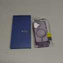 RMOCR Case for iPhone 17 Phone Cover with Screen Protector+Lanyard Wrist Strap,Magnetic Translucent Matte Rugged Slim PhoneCase Built in Invisible Kickstand [Fit for MagSafe],Purple