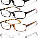 Gaoye +1.5 Multi Pack Reading Glasses - Blue Light Blocking Lenses, TR90 Frames, UV400 - Eyeglasses with Clear Vision