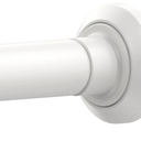 ENJOYBASICS Shower Curtain Rod 30 to 76 Inches, 1 Inch Stainless Steel Adjustable Spring Tension Rods No Drill for Bathroom, Closet, Window, Room Divider, Never Rust, Non Slip, White