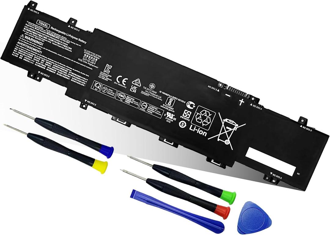 55.67Wh 4-Cell TI04XL M24563-005 Battery Replacement for HP Envy 17 Envy 17-ch Series Laptop HP Envy 17 Envy 17-ch Series Laptop HSTNN-IB9T M24420-1D1 M24563-005 TI04055XL M24420-1C1 -15.12V
