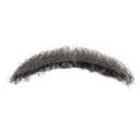 Gx Beauty Fake Realistic Mustache, 100% Human Hair Full Hand Tied Fake Beard, Resilient and Long-Lasting, Lace Invisible Fake Facial Hair for Cosplay, Halloween Costumes, and Drama Movie Makeup(Black)