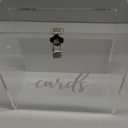 Hooqict Clear Acrylic Card Box with Lock and Slot, Thick DIY Wedding Gift Card Box for Party, Graduation, Wedding Reception, Retirement, Bridal or Baby Shower, Raffle Ticket Money Envelope Holder