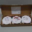 Kidde Smoke and Carbon Monoxide Detector, Hardwired with 10-Year Battery Backup, Voice Alerts, LED Status Lights, Interconnected, 85 dB Alarm, 5 inches, 30CUA10-V, 3 Pack