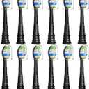 Replacement Brush Heads Compatible with Philips Sonicare, Toothbrush Heads for Sonicare ProtectiveClean 4100 5100 5300 6100 Electric Toothbrush, 12 Count Ultimate Care Toothbrush Heads, Black