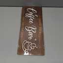 Woodamore Coffee Bar Signs for Wall Decor - Vintage Coffee Accessories for Cafe Station Signs Decorations, Small Farmhouse Cafe Sign for Home Decor Kitchen, Countertop