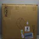 Glass Coffee Table Modern Center Table, Minimalist Coffee Table Sofa Side Tea Table for Living Room, Tempered Glass-top with Sturdy Metal Frame, Easy Assembly,26.4 x 26.4 x 15.7 Inches, Black