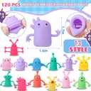 80 PCS Finger Puppets Toys Cute Monster Finger Puppets Soft Rubber Stretchy Fidget Doll Toys for Role Playing Birthday Kids Party Favors, 14 Random Styles