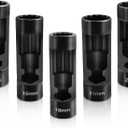 maXpeedingrods 5 PCS Strut Nut Socket 18mm 19mm 21mm 22mm 24mm with 12 Point 1/2" Drive, Suspension Strut Nut Socket Tool for Hex Wrench