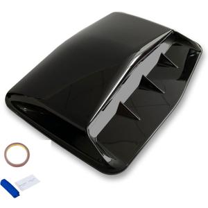 Hood Scoop Car Hood Vent Universal Air Intake Grille Inlet Trim Decor Cover Turbo Bonnet Vent Cover Accessory (Black)