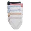Hanes Womens Underwear 10-Pack, Full-Coverage Brief Panties, Moisture-Wicking Underwear for Women 6/M