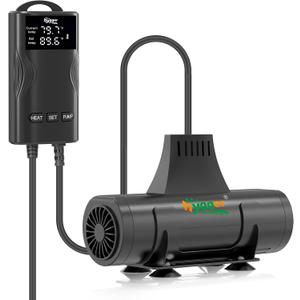 hygger 2-in-1 Aquarium Heater with Water Circulation,Submersible Heating Wave Pump with Digital Display,Auto Temperature Control for Freshwater Saltwater Safety Shut-Off Protection(1000W 130~260Gal)