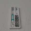 SEAGO Kids Electric Toothbrush with 2 Mins Brushing Timer and 4 Replacement Bursh Heads, Rainbow LED Light Make Brushing Fun, Green Color Boys Battery Powerd Toothbrush for 4-12 Years OldSG-977